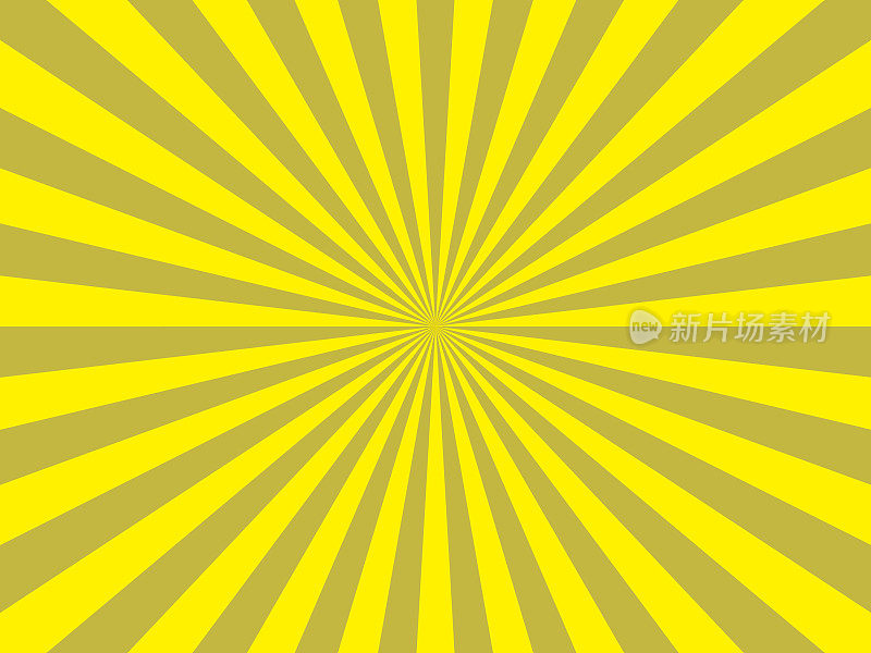 简单的辐射背景插图在黄色和金色