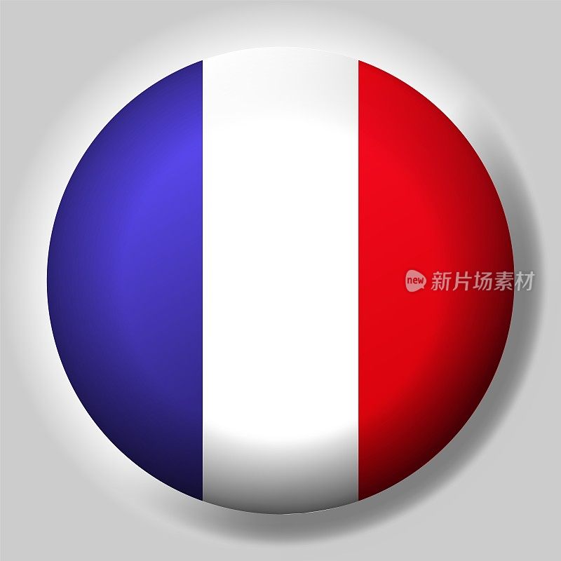 法国国旗纽扣