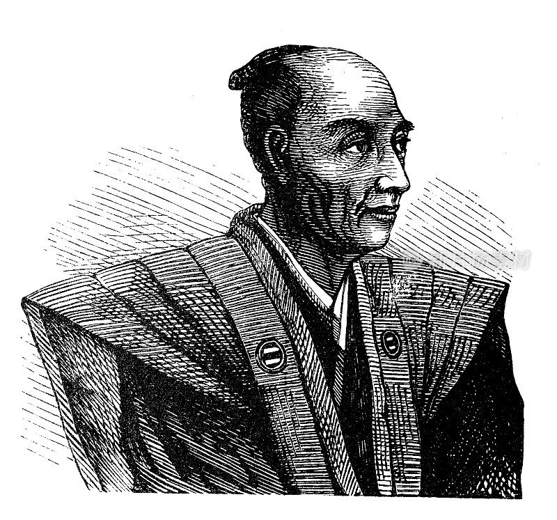 古董插图,民族志和土著文化:日本和东亚,日本人