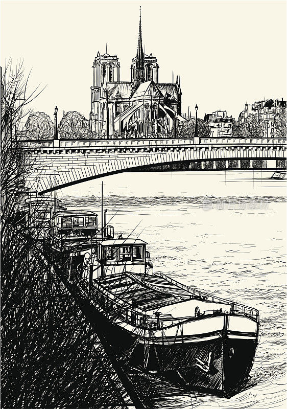 巴黎-港口驳船