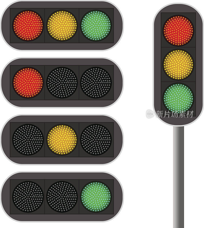 红绿灯。交通规则。