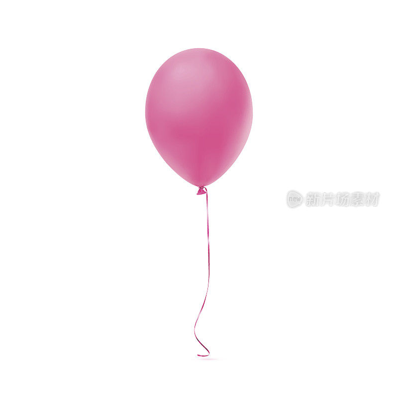 粉色气球图标孤立在白色背景