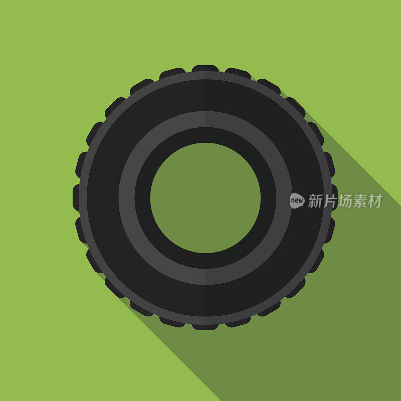 汽车轮胎瘪图标插图