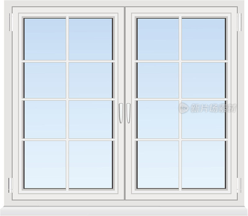 画一扇窗户和窗玻璃