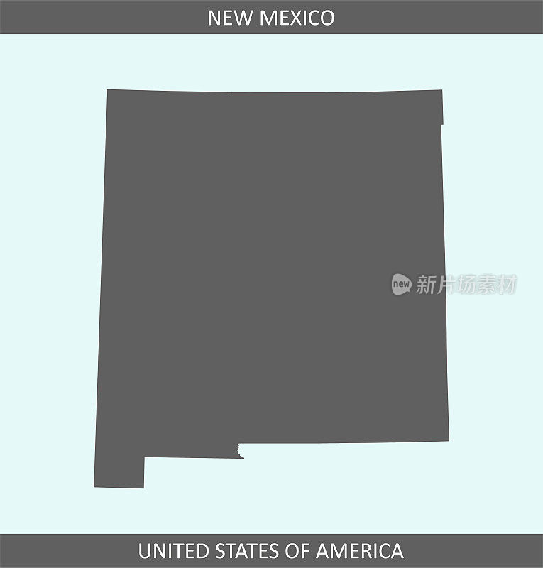 新墨西哥地图轮廓矢量美国