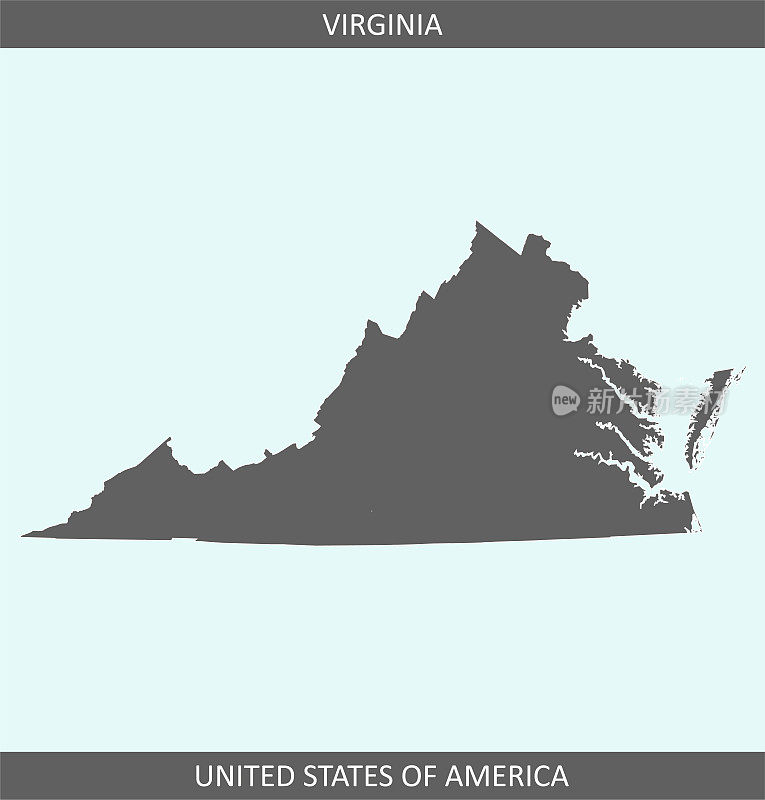 弗吉尼亚地图概要美国