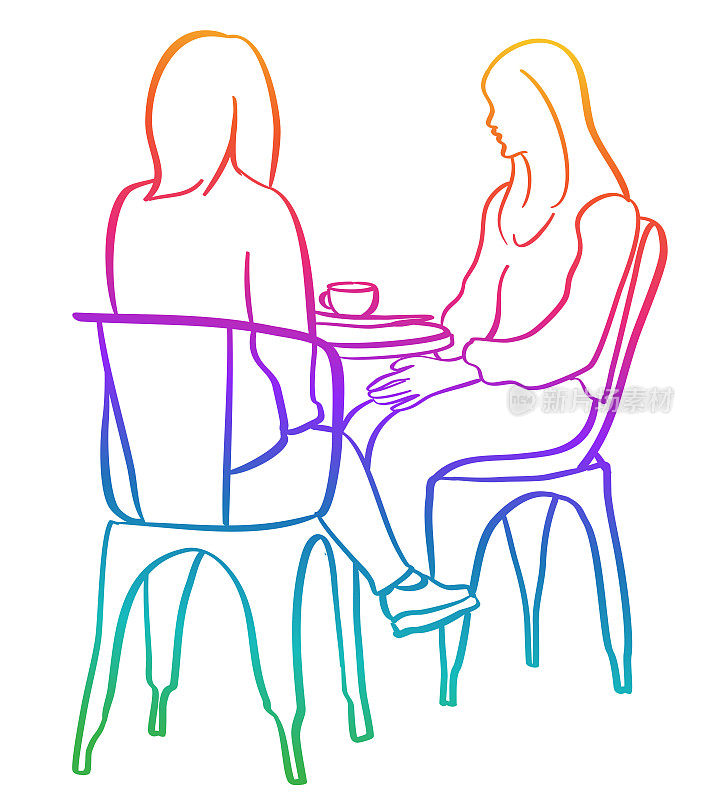 咖啡店女友谈彩虹