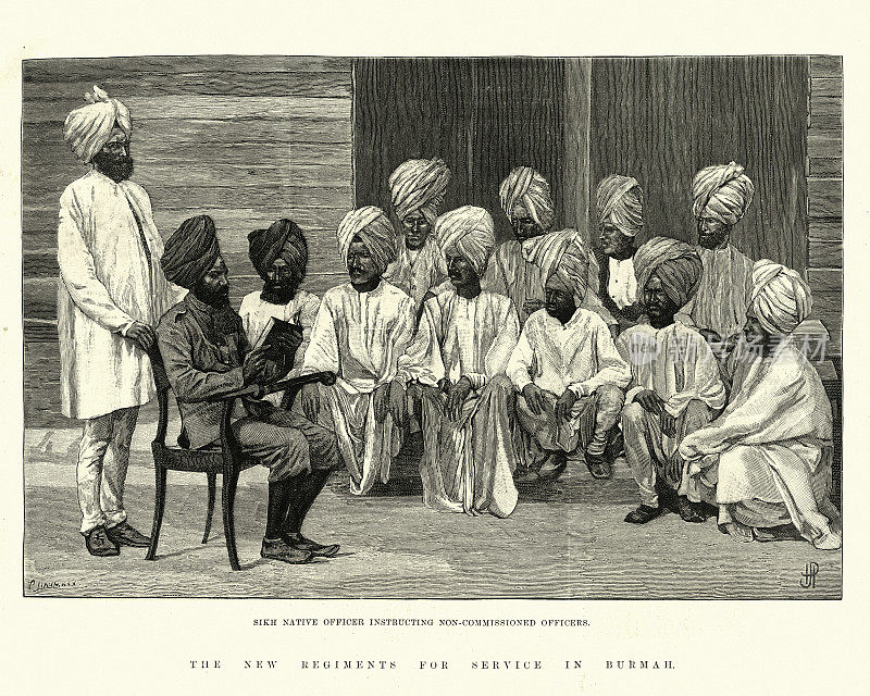 英国印度军队，锡克教军官指导士官