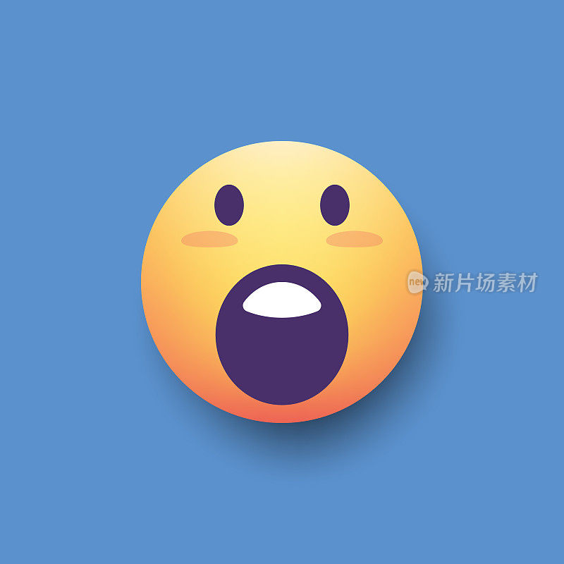 Emoticon设计元素色彩背景阴影效果