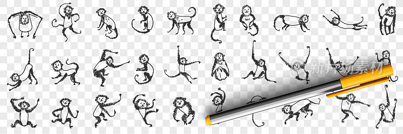 猴子享受生活涂鸦集