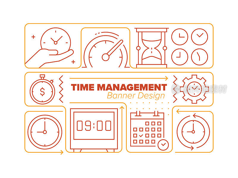 时间管理线图标设置及相关工艺信息图设计