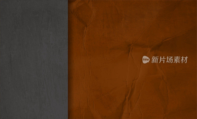 两种颜色，巧克力棕色和深灰色或黑色垃圾色水平矢量背景，分成两道条纹