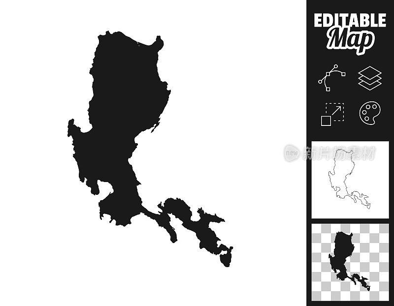 吕宋岛地图设计。轻松地编辑