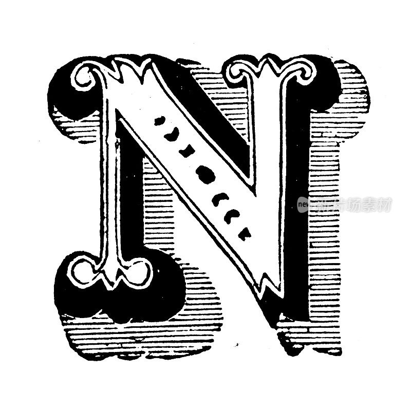 古董古董字母N