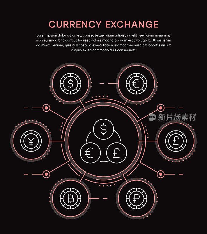 货币兑换信息图表模板