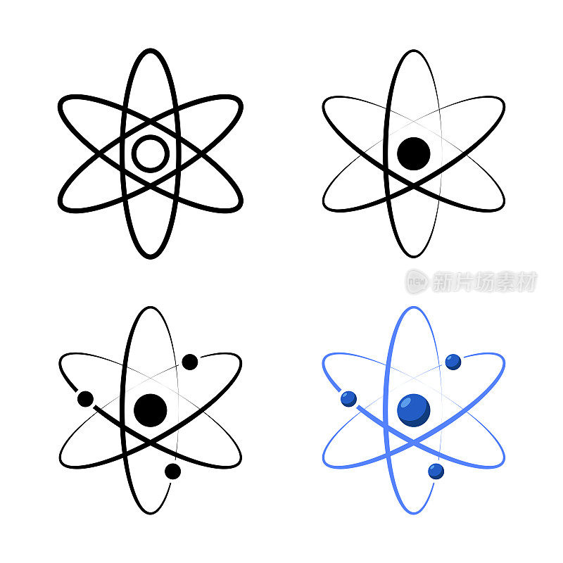 原子分子图标集矢量设计。