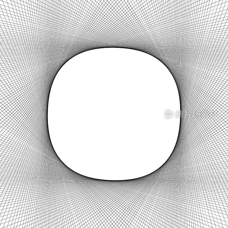 单色几何图案，中间有一个圆形的空隙。