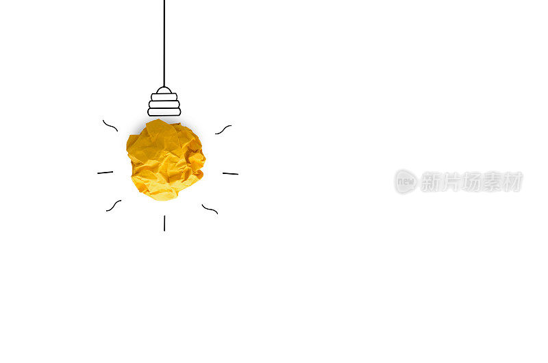 有创意的想法。”纸灯泡的概念、想法和创新