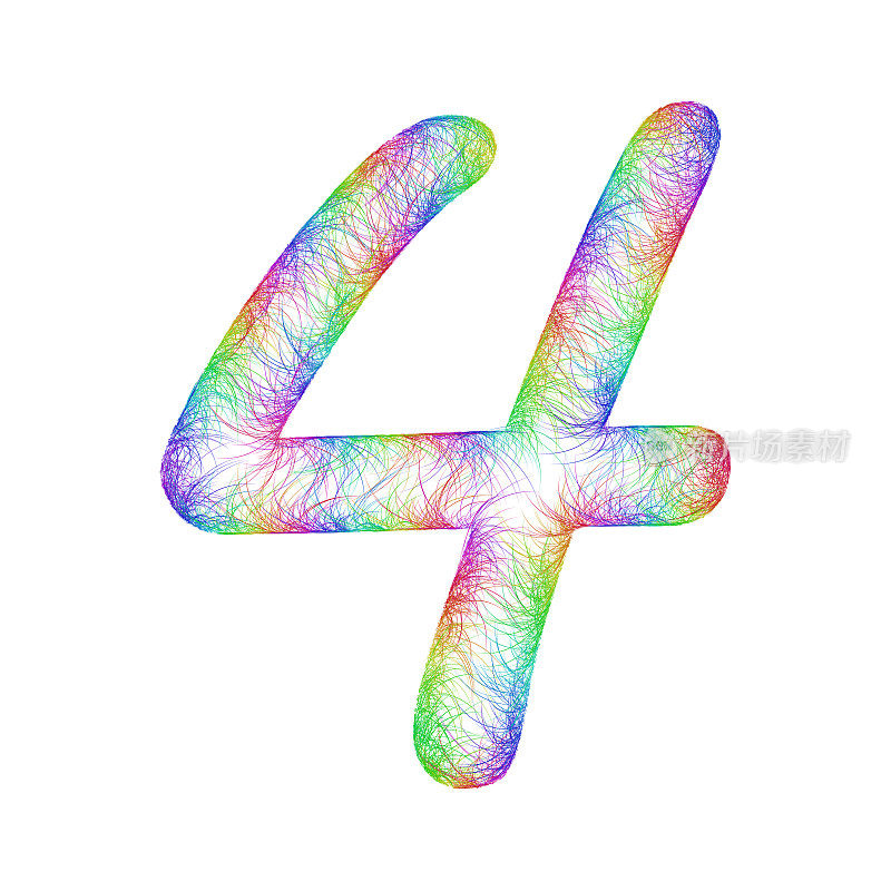 彩虹素描字体设计-第4