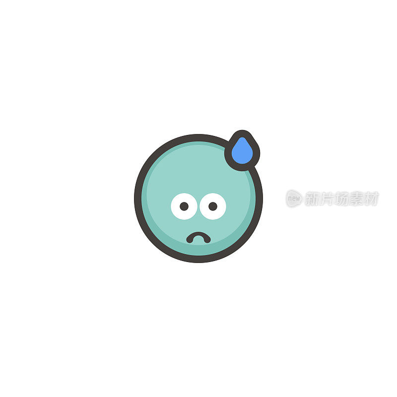 Emoticon平面设计轮廓线