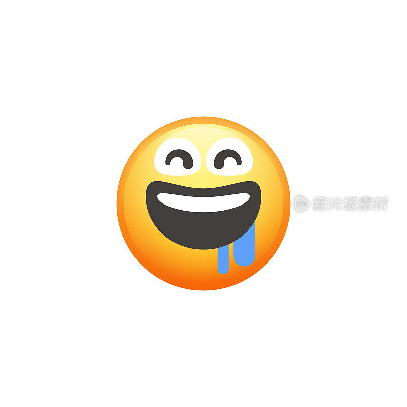 Emoticon裁剪设计元素可爱和色彩渐变