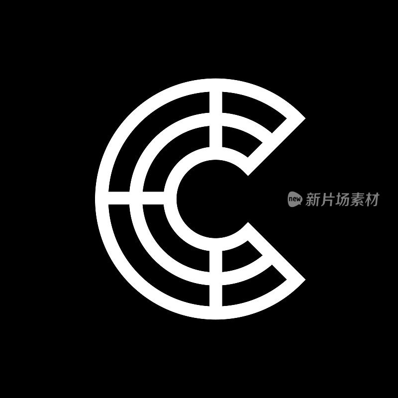 带有字母C的标志。