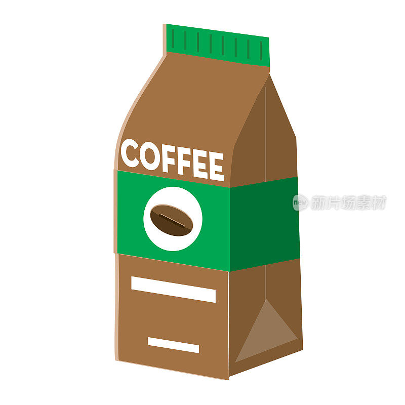 1磅咖啡袋平面设计主题图标