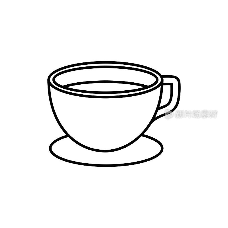 美式咖啡线图标