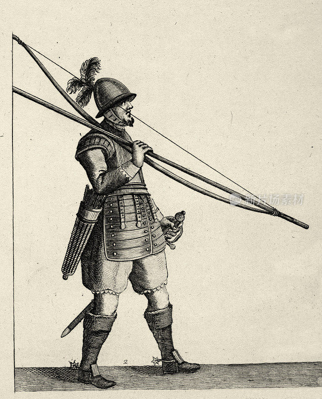 双臂步兵，长矛和长弓，战争史，17世纪的武器和盔甲