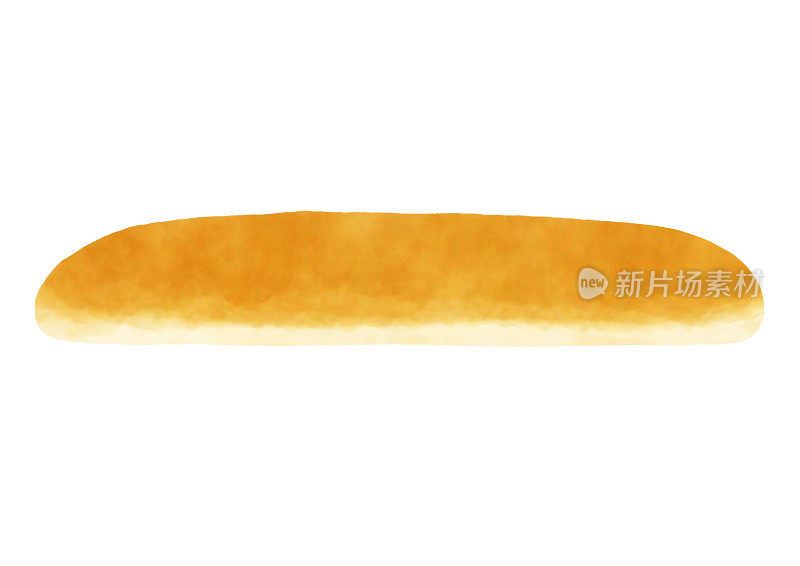 日本很长的koppepan由水彩画触摸插图。
(就像热狗面包)页眉和页脚。页眉和页脚装饰。