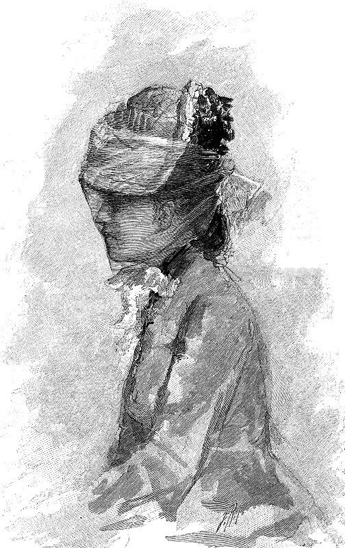 19世纪维多利亚时代年轻女子的肖像