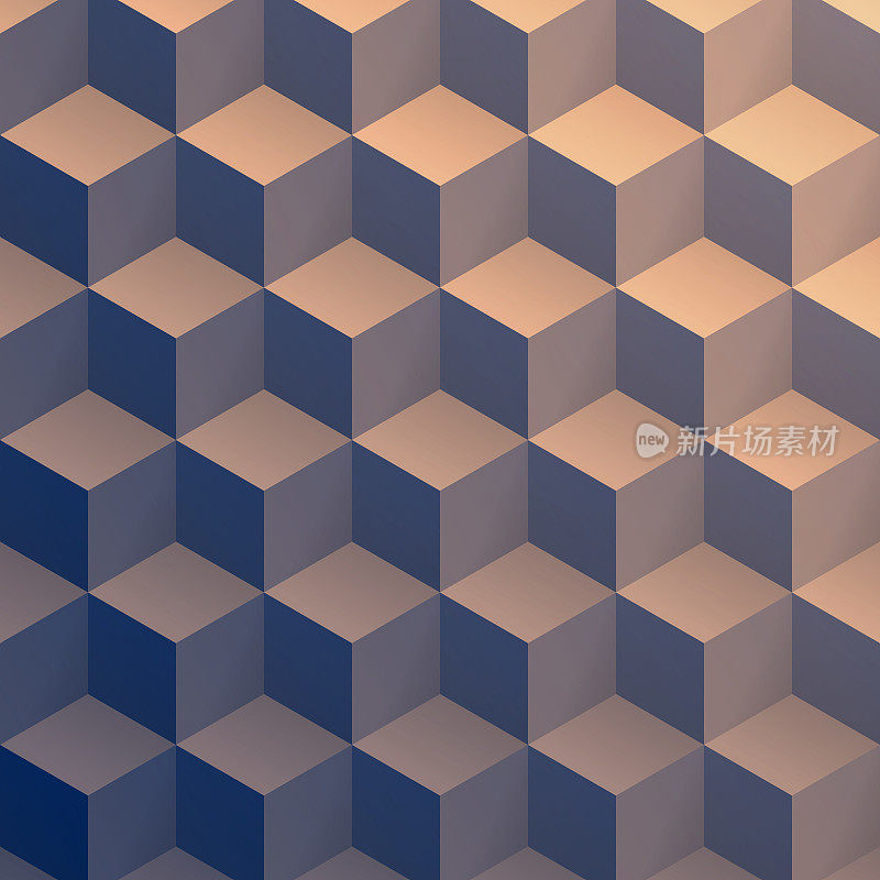抽象几何背景与灰色立方体-新潮的3D背景