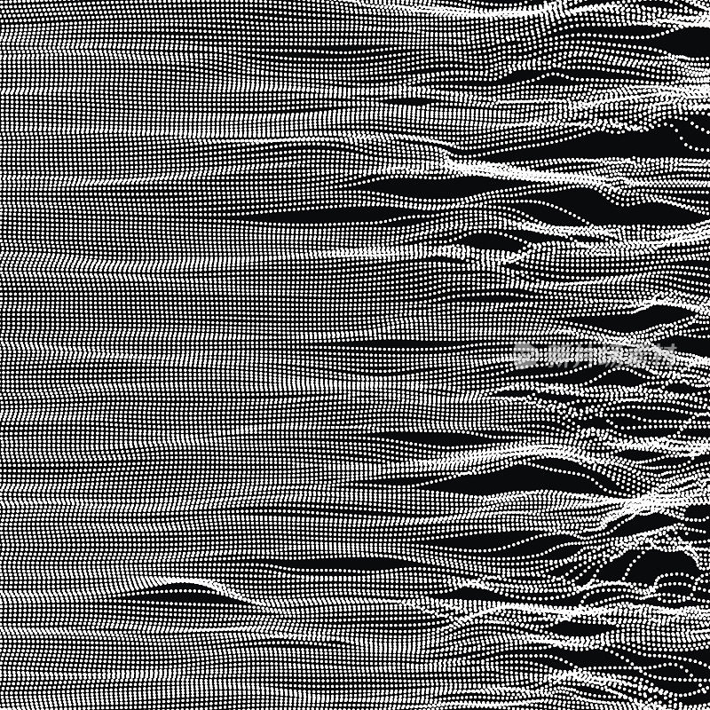 波背景。涟漪网格。