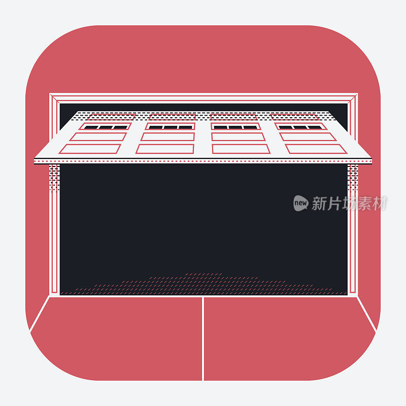 打开空车库图形插图