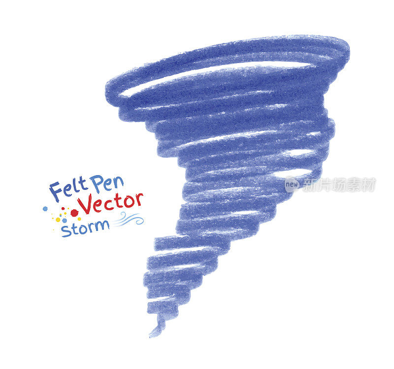 孩子画的飓风。