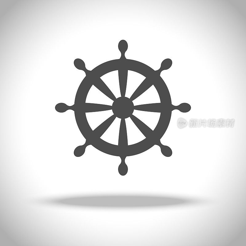 船舶舵轮图标