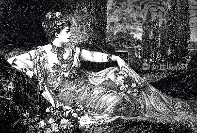 夏洛特・沃尔特，德国女演员，1834-1897，饰演古罗马皇帝克劳迪亚斯的妻子梅萨琳娜