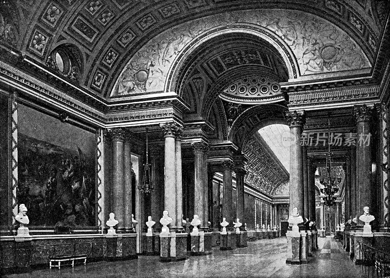 法国凡尔赛宫城堡的巴塔莱画廊，19世纪