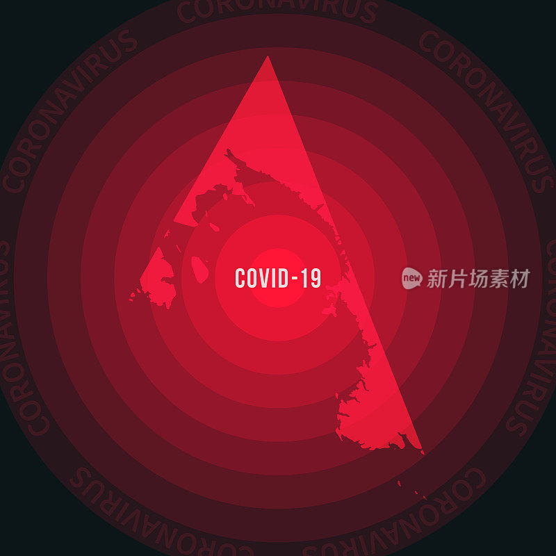 罗斯属地地图与COVID-19的传播。冠状病毒爆发