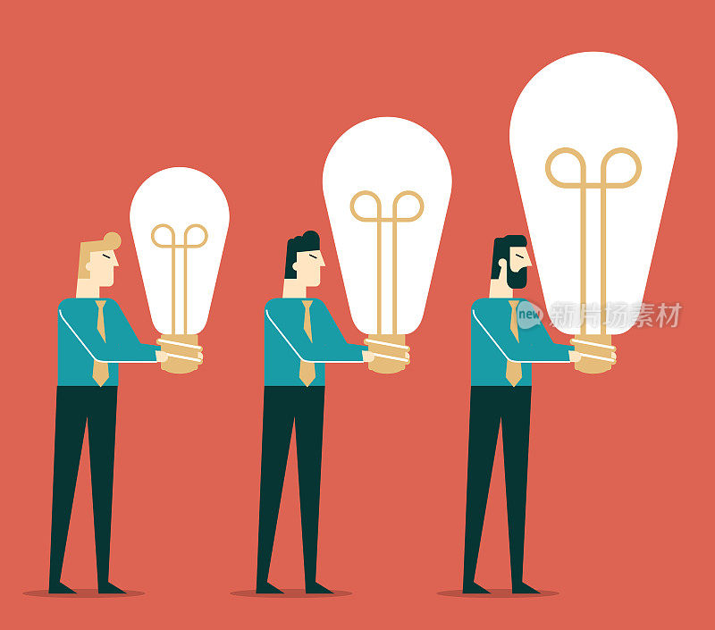 携带灯泡的商人