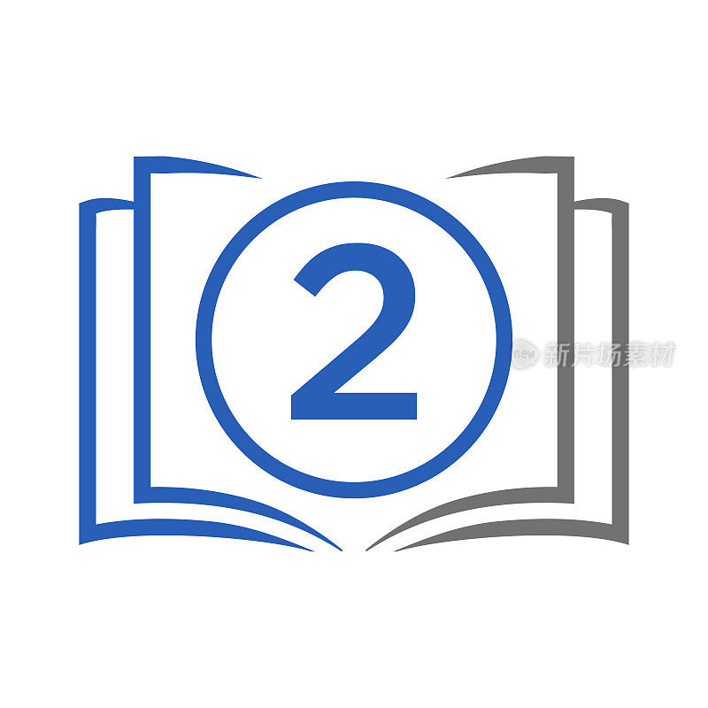 教育标志在信2模板。打开书的标志2信，最初的教育标志概念模板