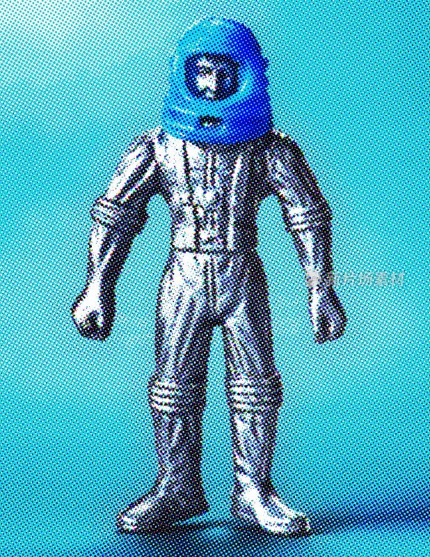 戴蓝色头盔的宇航员