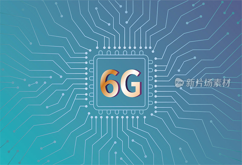 6G芯片和电路板示意图