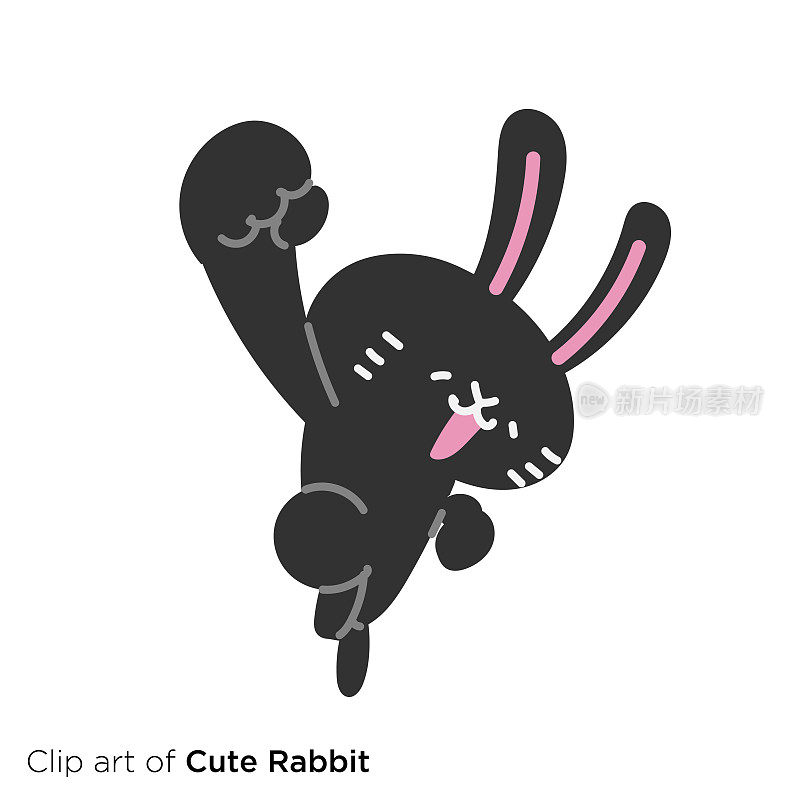 兔子人物插画系列《兔子跳上切》