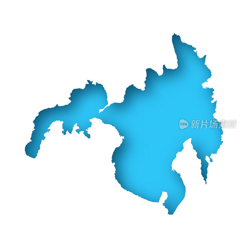 棉兰老岛地图-白纸，蓝色背景