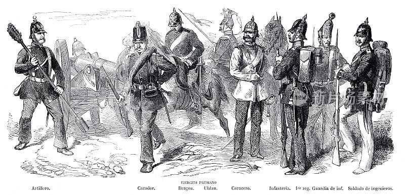 普鲁士士兵插图(1864年