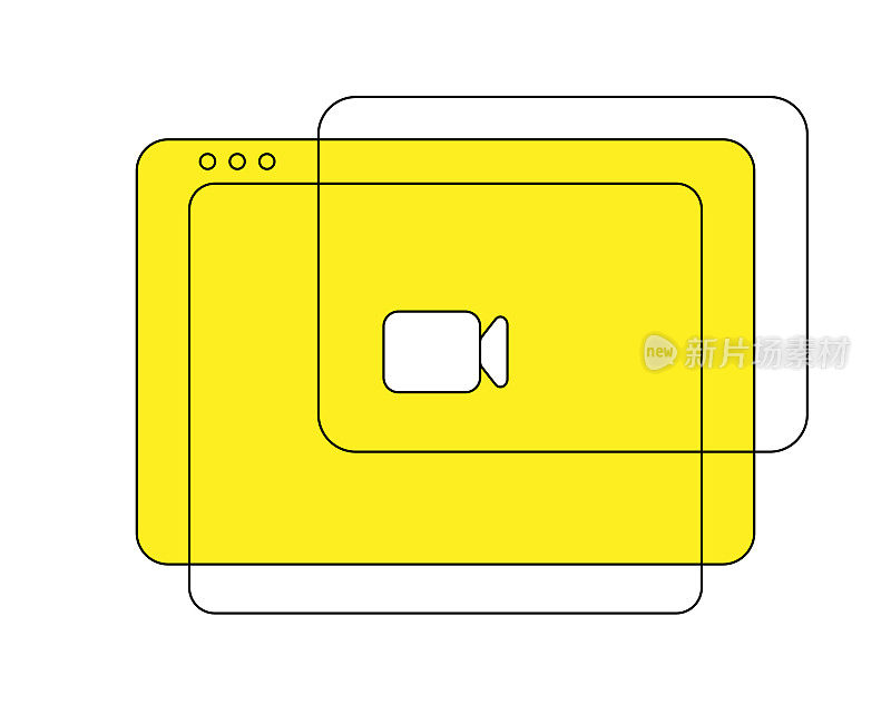 带有会议电话图标的Web浏览器