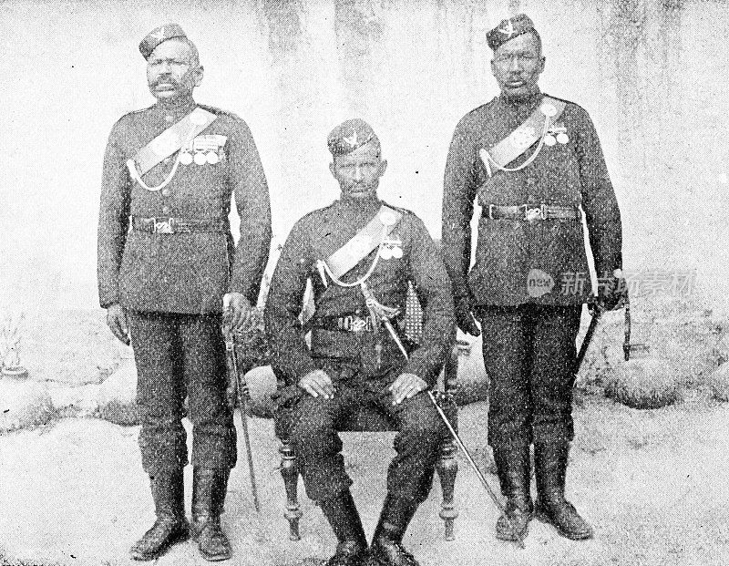 1895年印度的人物和地标:古尔卡官员