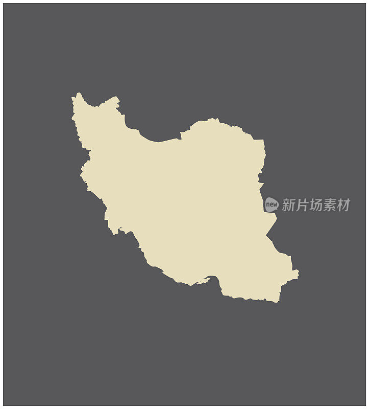伊朗地图矢量轮廓