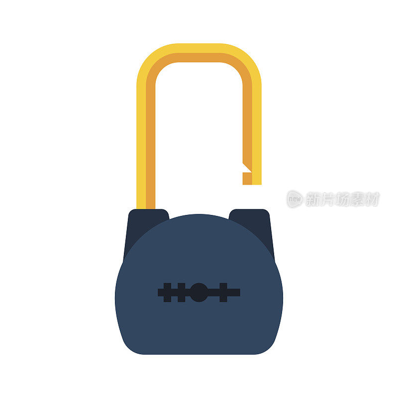 房屋门锁访问设备图标矢量安全密码隐私元素与钥匙和挂锁保护安全钥匙孔矢量插图